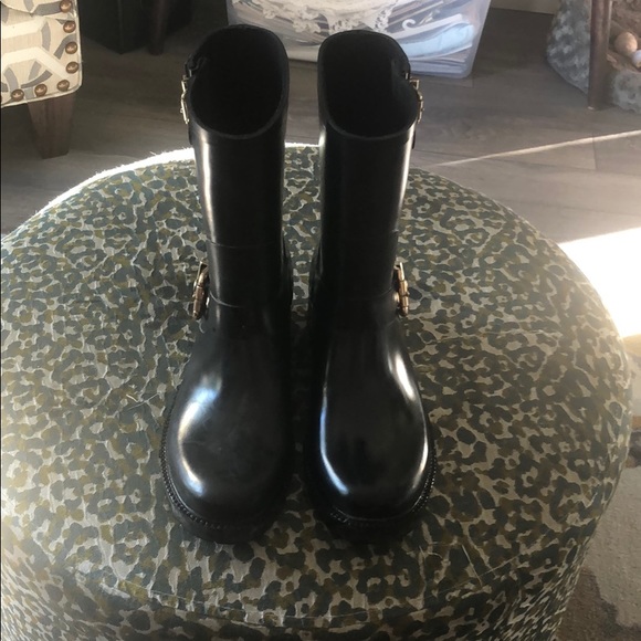 Vince Camuto Black Rubber Boots - Picture 3 of 8